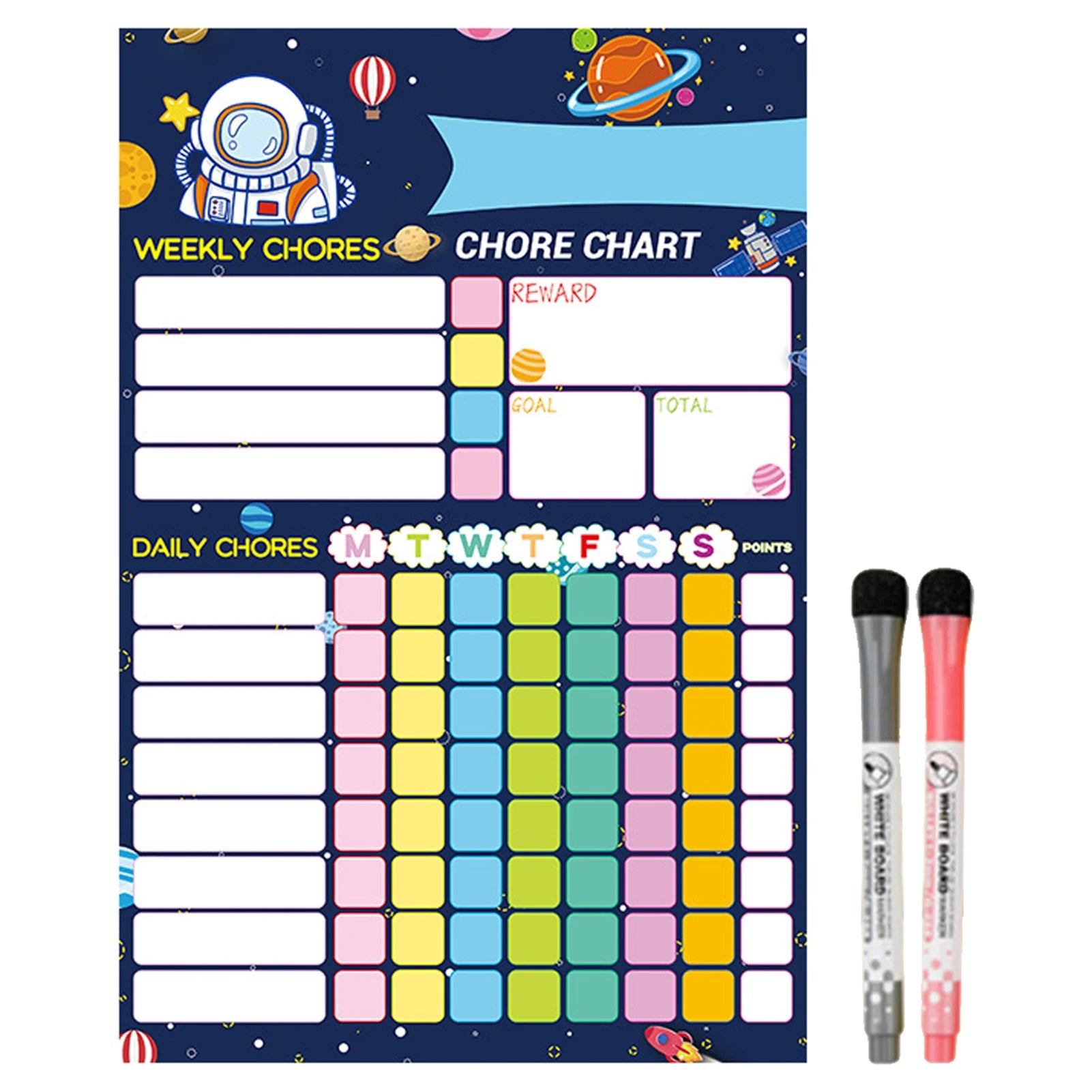 Magnetic Chore Chart Weekly Visual Schedule For Kids Magnetic Dry Erase Board Reward Chart For Toddlers Kids Teenagers Adults