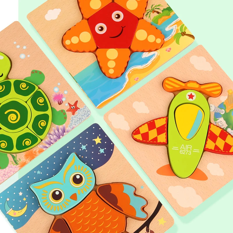 High Quality 3D Wooden Early Learning Jigsaw