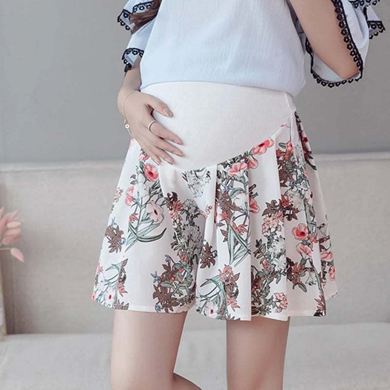 Pregnant Women's Low-waisted Denim Shorts