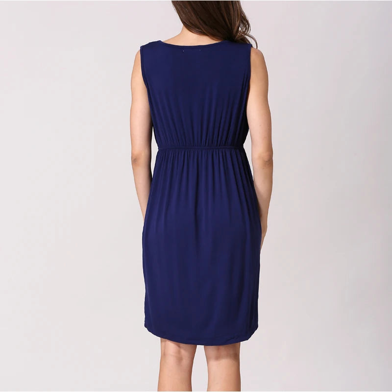 Summer Maternity Breastfeeding Sleeveless Maternity Dress For Pregnant Women