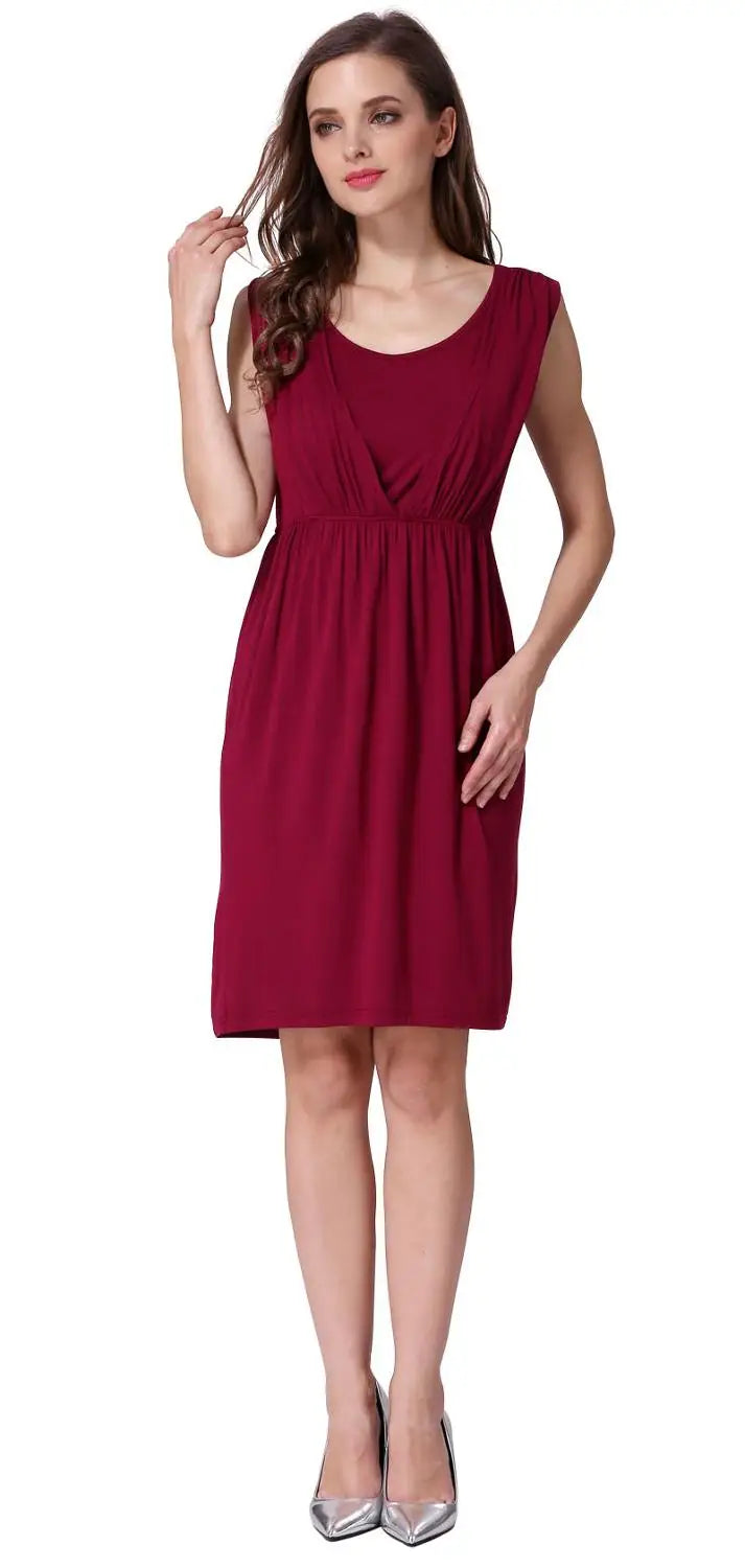 Summer Maternity Breastfeeding Sleeveless Maternity Dress For Pregnant Women