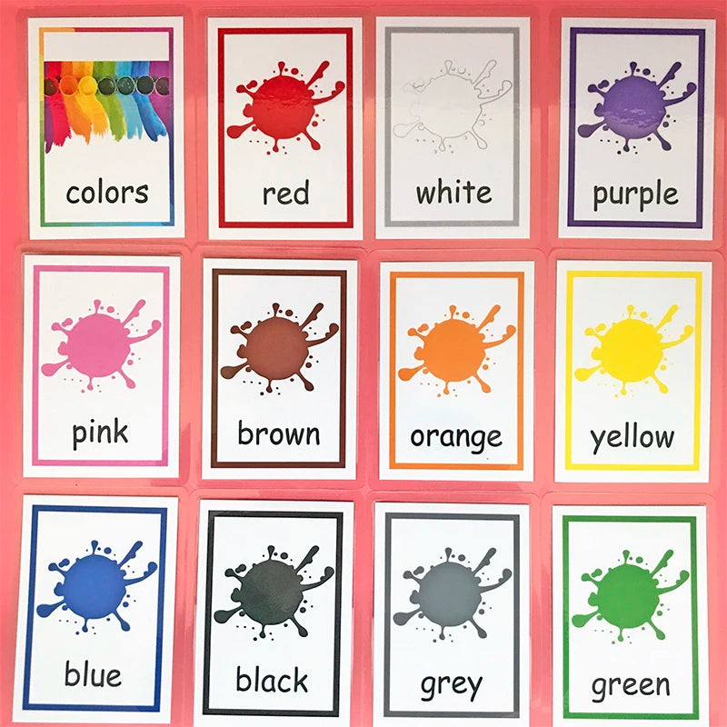 12PCS/Set Baby Learning Flash Card Set
