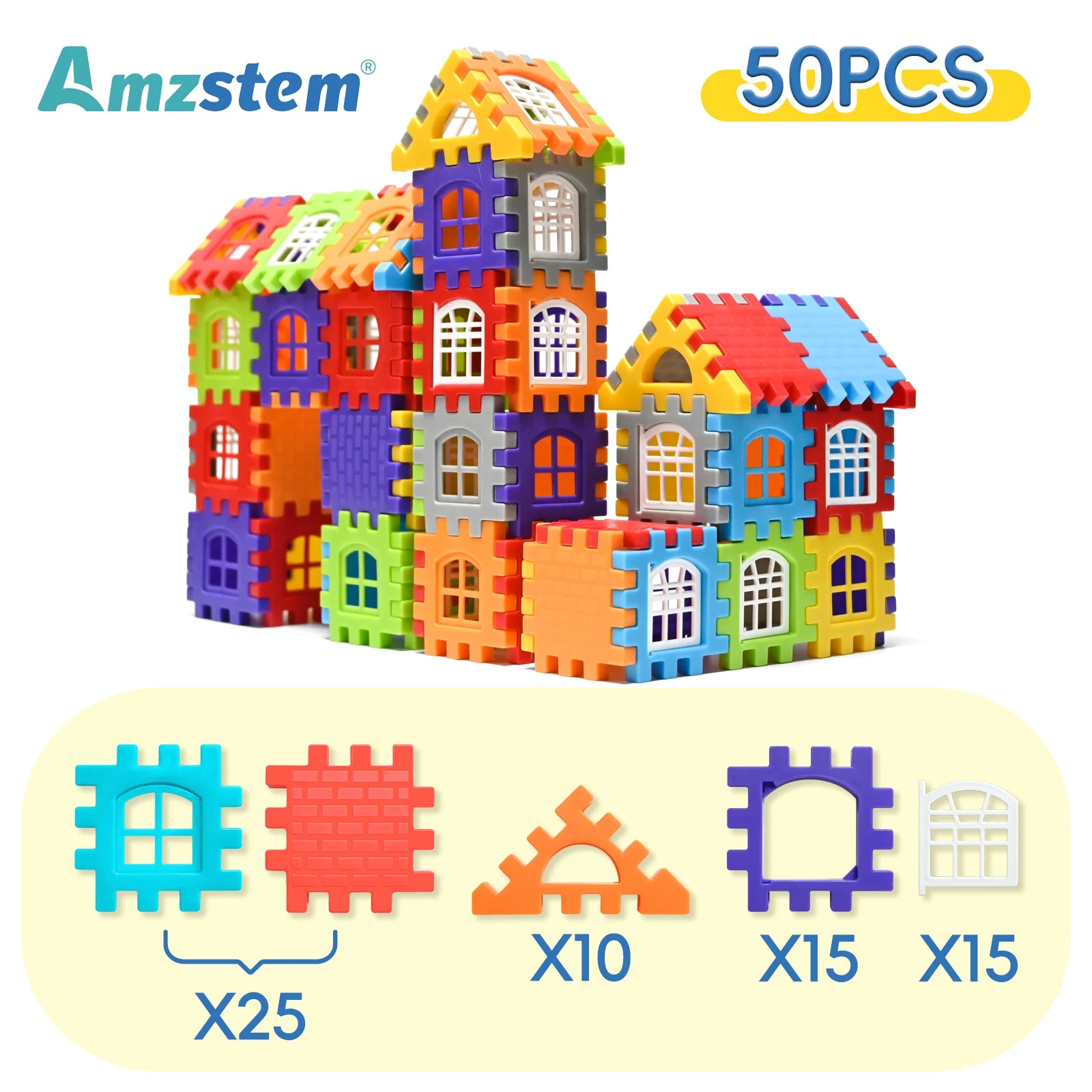 25-140PCS House Building Blocks Construction Set
