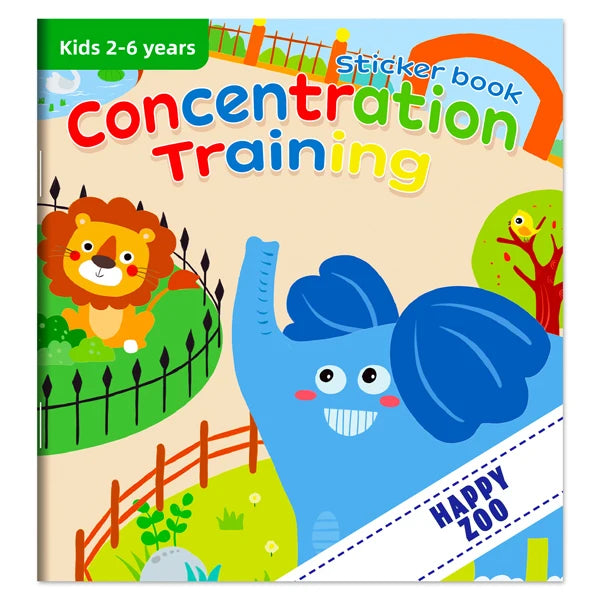 Cartoon Sticker Books Focus on Potential Development Education for Children 3-6Y
