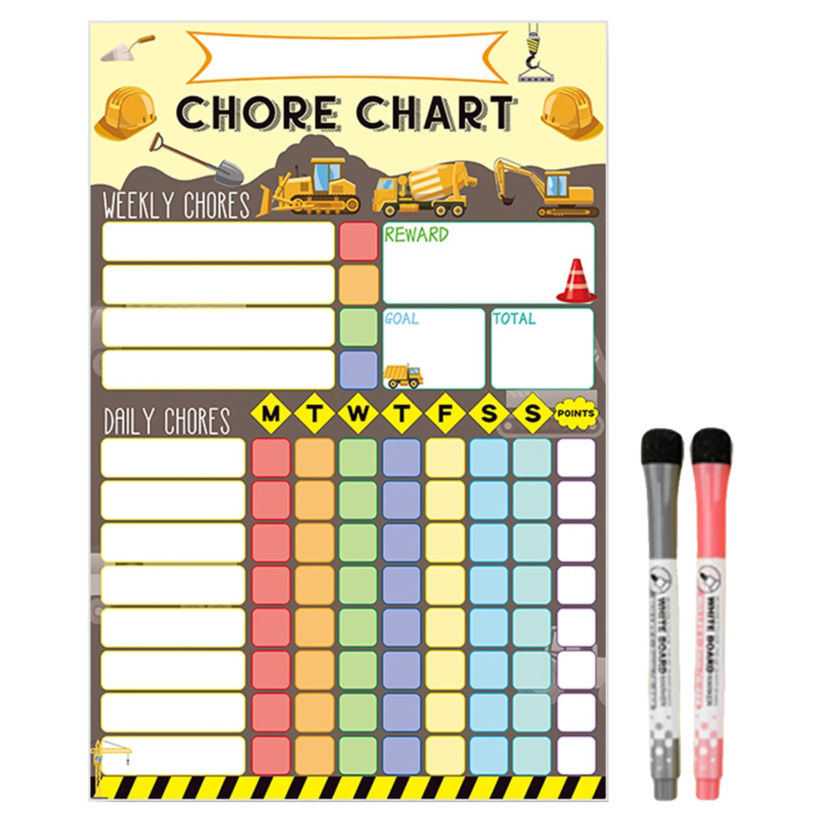 Magnetic Chore Chart Weekly Visual Schedule For Kids Magnetic Dry Erase Board Reward Chart For Toddlers Kids Teenagers Adults