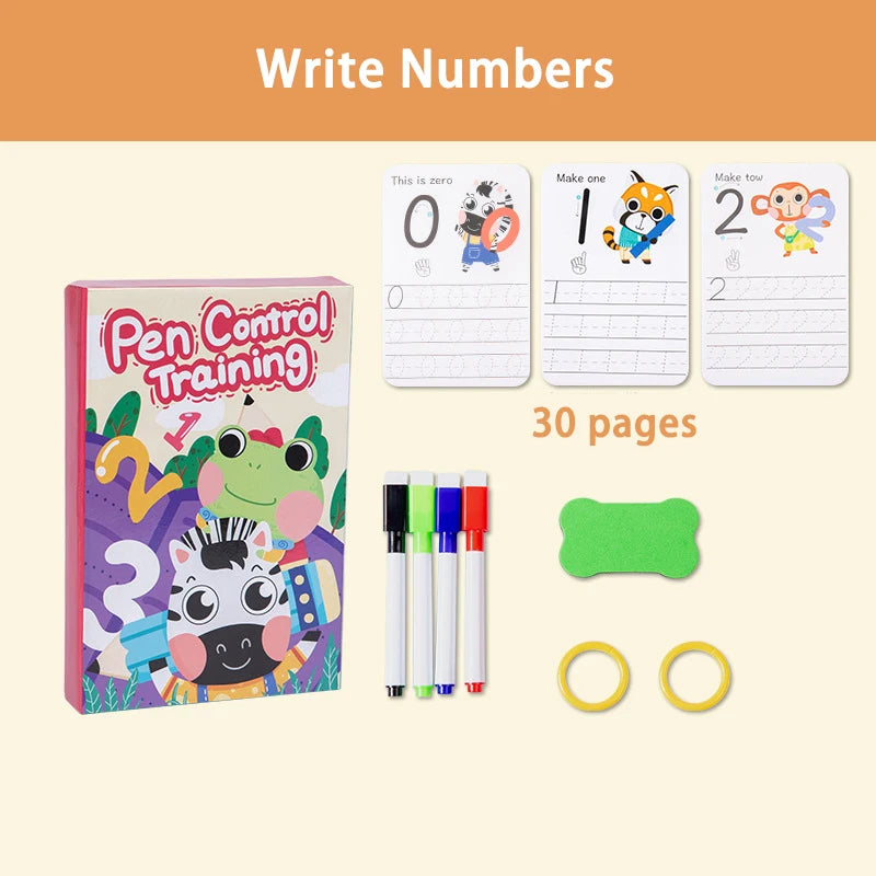Toddlers Pen Control Wipe Off Activity Workbook