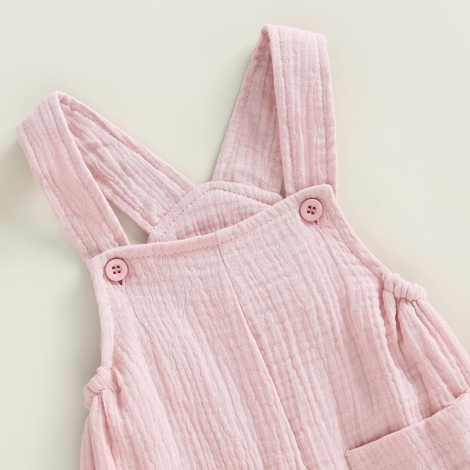 Summer Suspenders Jumpsuit with Pockets for Newborn Infant Boy Girls
