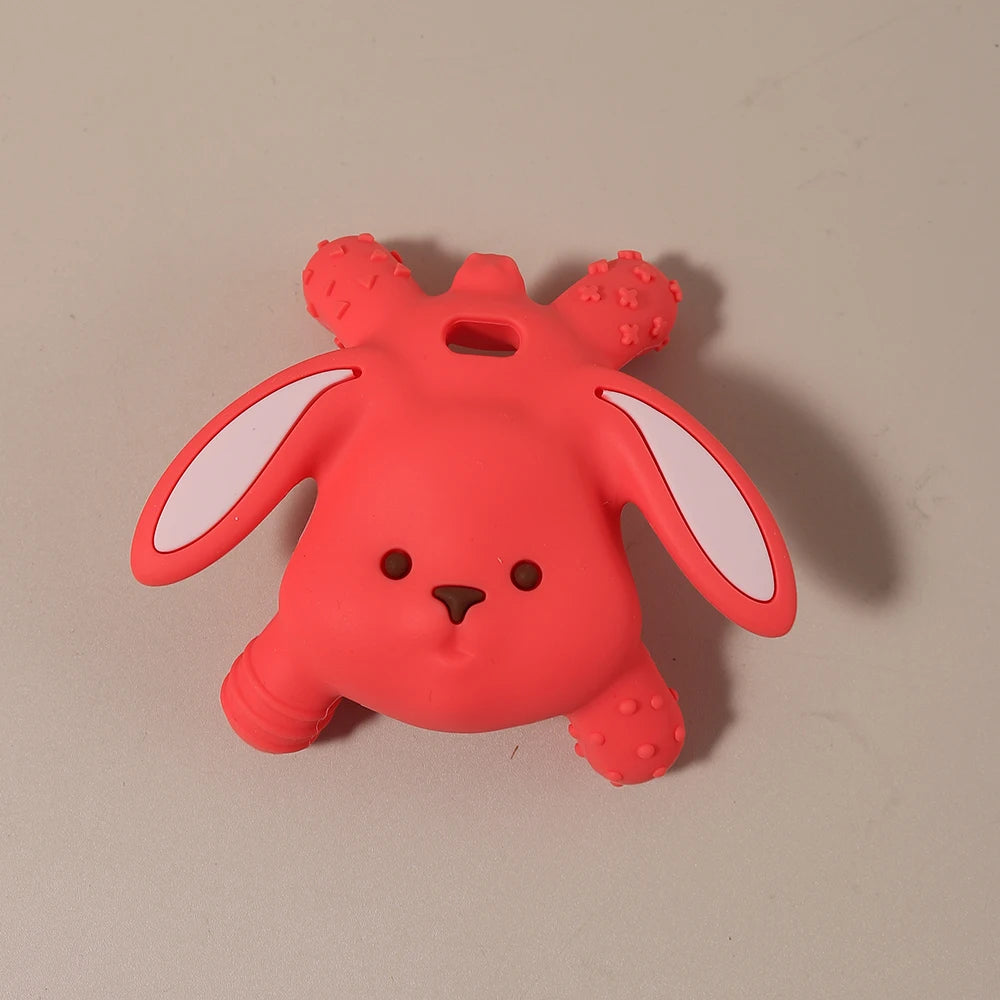 Baby silicone easter bunny teether Food Grade Safe Teether cute cartoon nursing teething Toy Teething gift  oral care