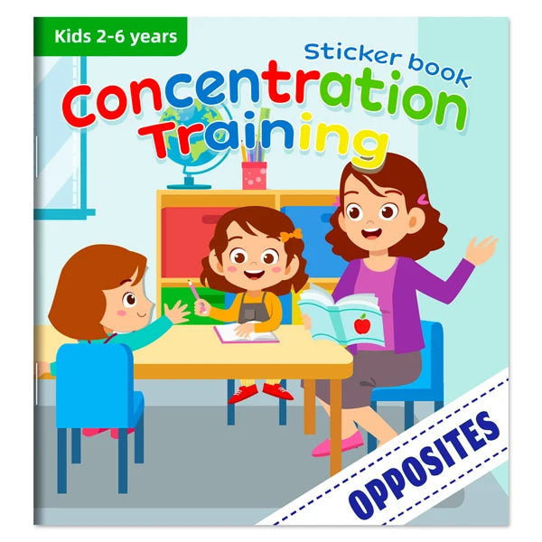 Cartoon Sticker Books Focus on Potential Development Education for Children 3-6Y