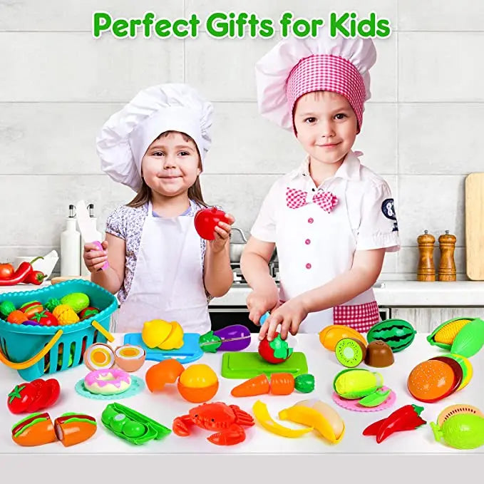 Food Toy Fruit Vegetable Seafood Pizza Hamber Cutting Toys Educational For Baby Gift Kids Toy