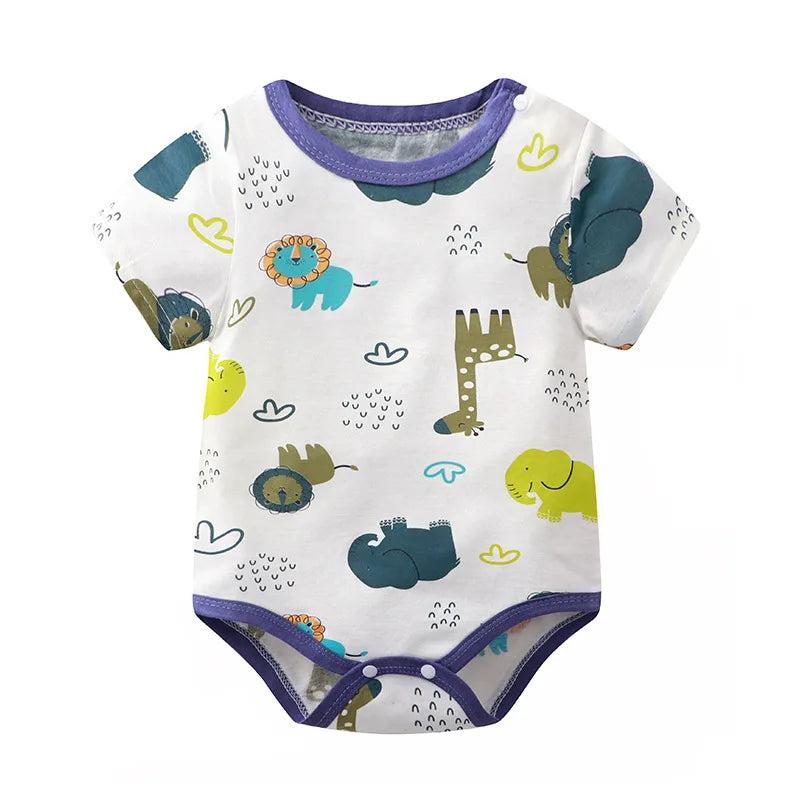 Cute Cartoon Pattern Summer Body Suits 100% Cotton