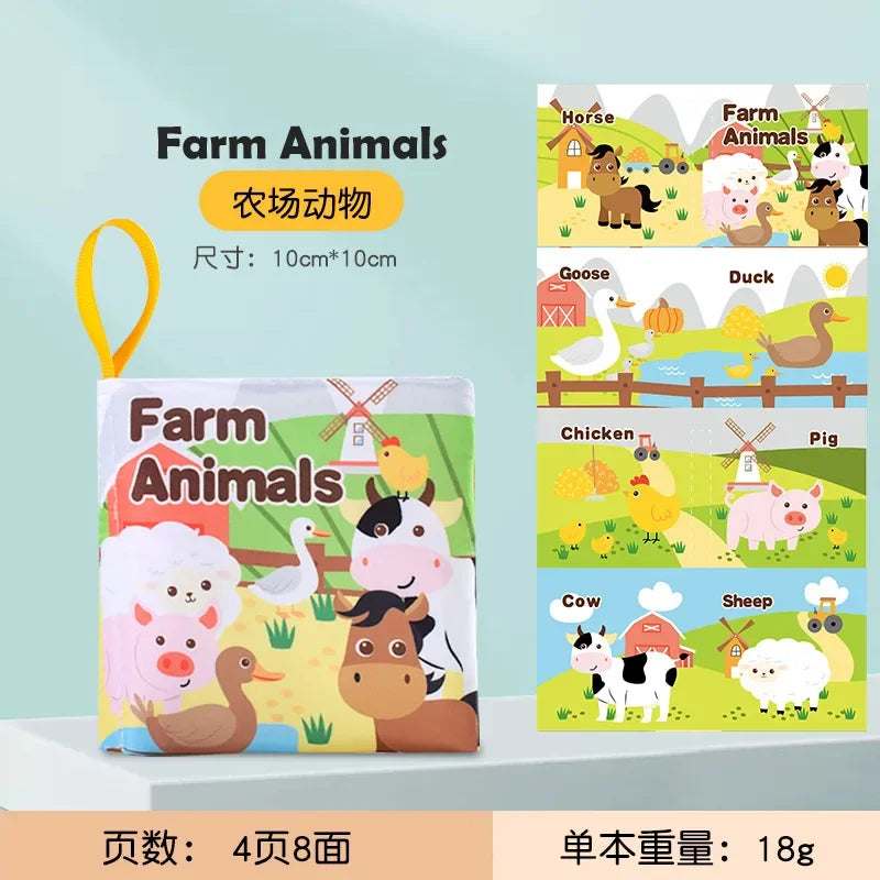Children Early Educational Toys Rustle Sound Soft Cloth Books