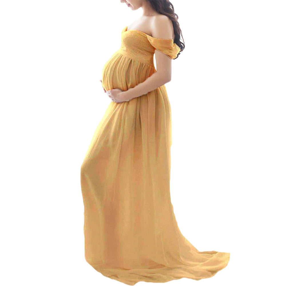 Maternity Dress For Photo Shoot Open Stomach Sexy Robe