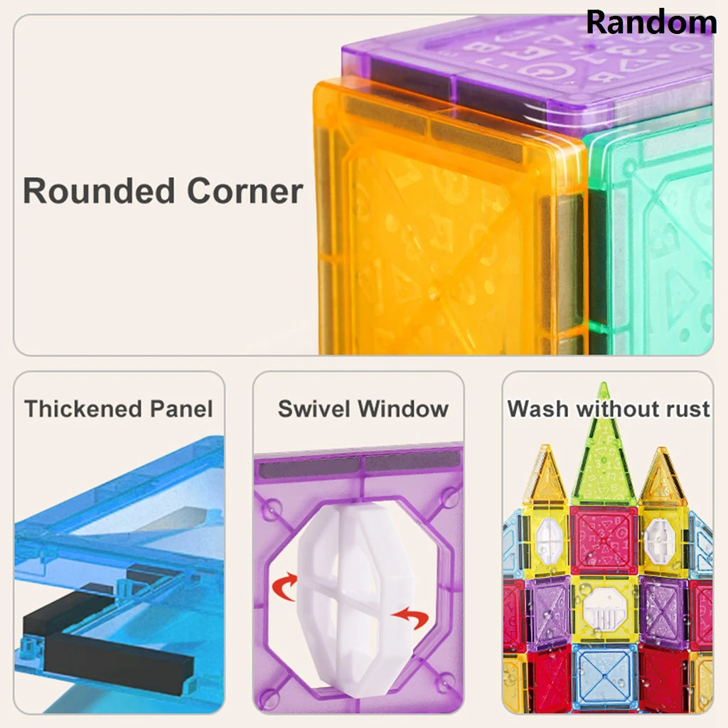 Magnetic Building Tiles for Kids Ages 3-5 4-8