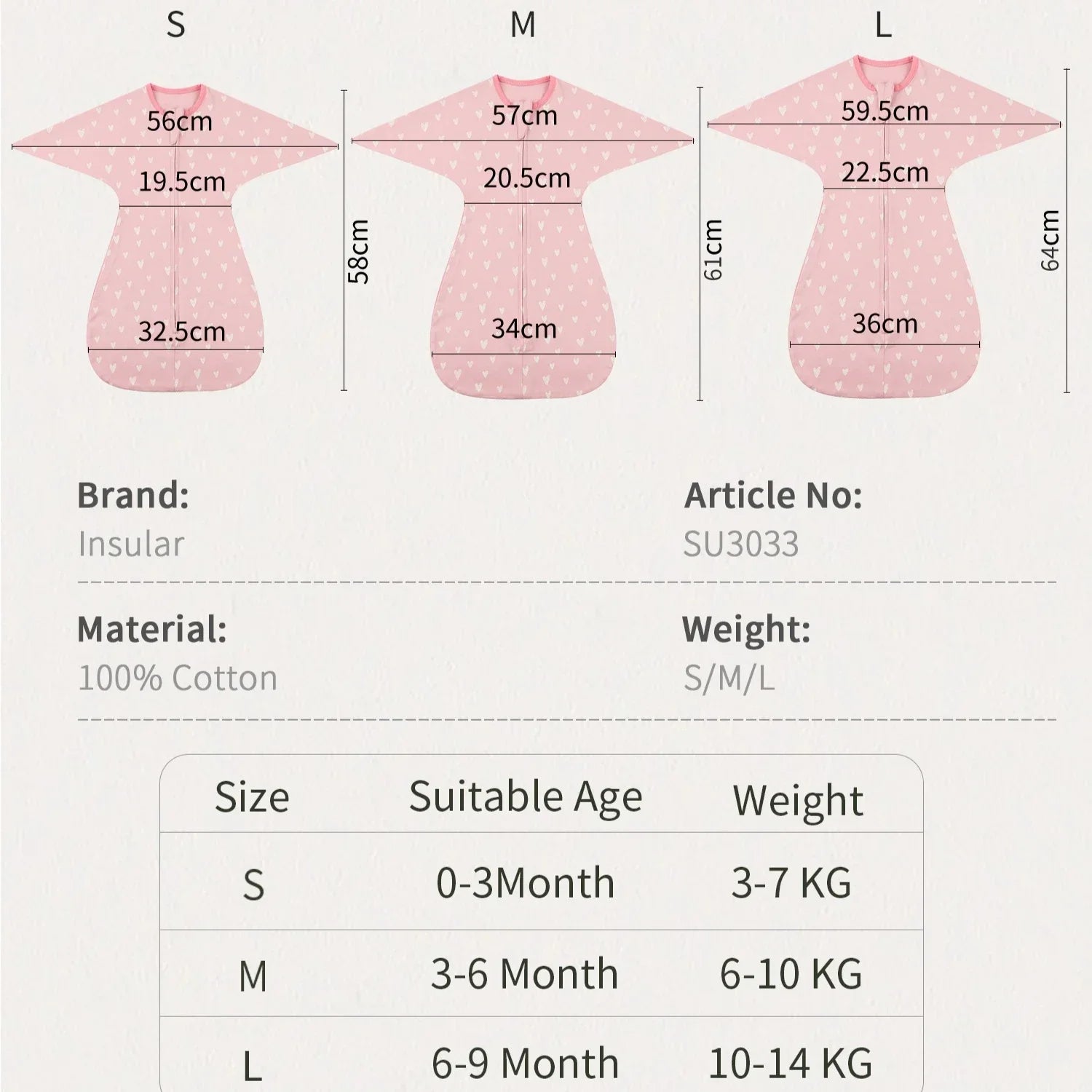 All Cotton Baby Anti-startle Sleeping Bag