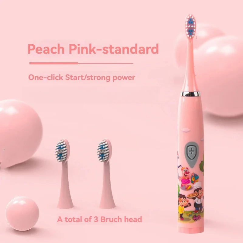 Children's Electric Toothbrush, 3 to 6 to 12 Years Old, Fully Automatic Toothbrush, Rechargeable, Soft-bristled, for Childre