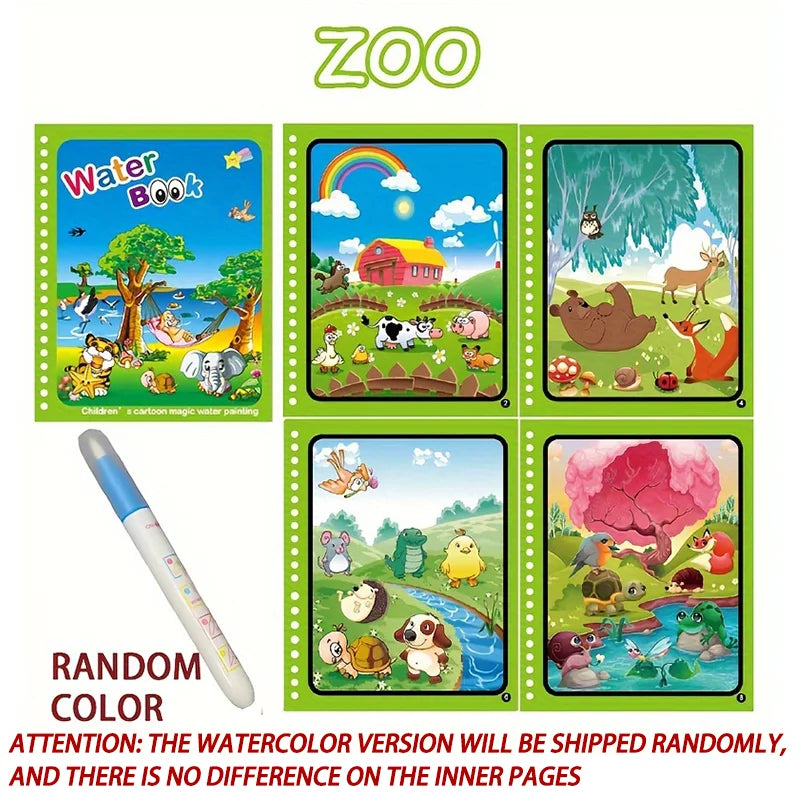 Magical Water Drawing Reusable Colouring Book