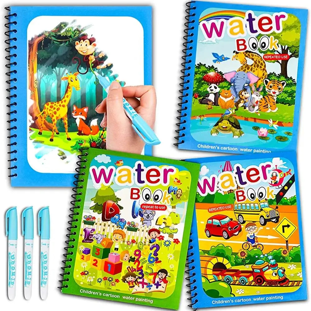 Magical Water Drawing Reusable Colouring Book