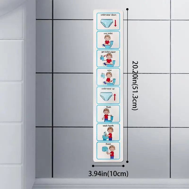 Toilet Training Chart Life Skills Toilet Training Visual Planner Teach Your Child To Use The Toilet Kids Toilet Learning Guide