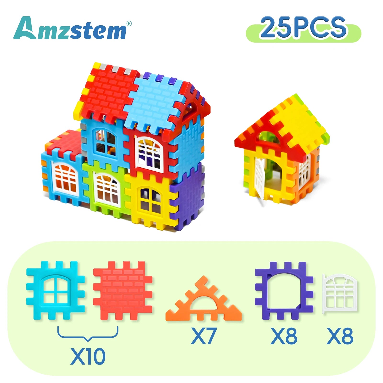 25-140PCS House Building Blocks Construction Set