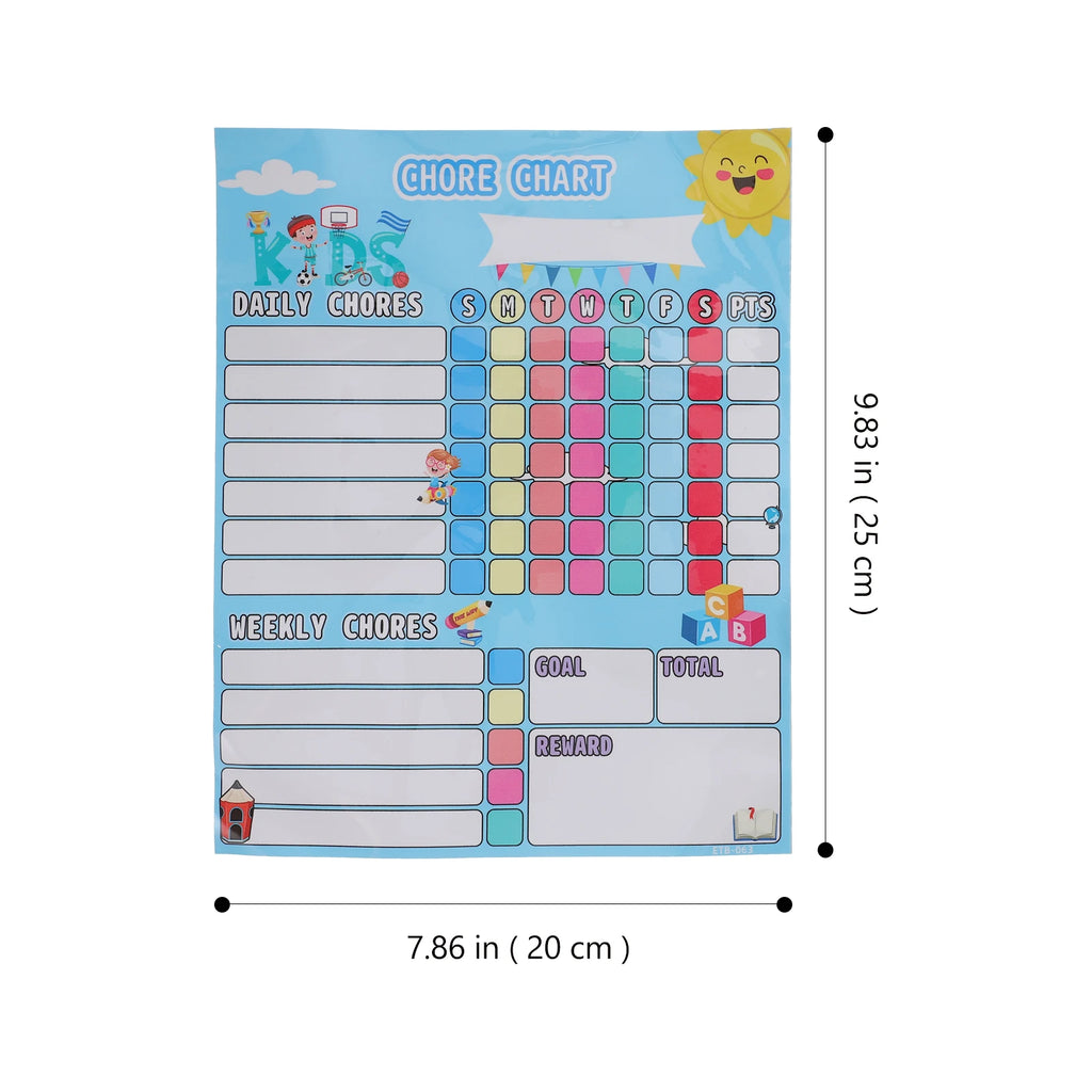 Magnetic Reward Chart Kids Chore Calendar Cartoon Pet Rubber Magnet Behavior Table Household Teaching Equipment Fridge Sticker