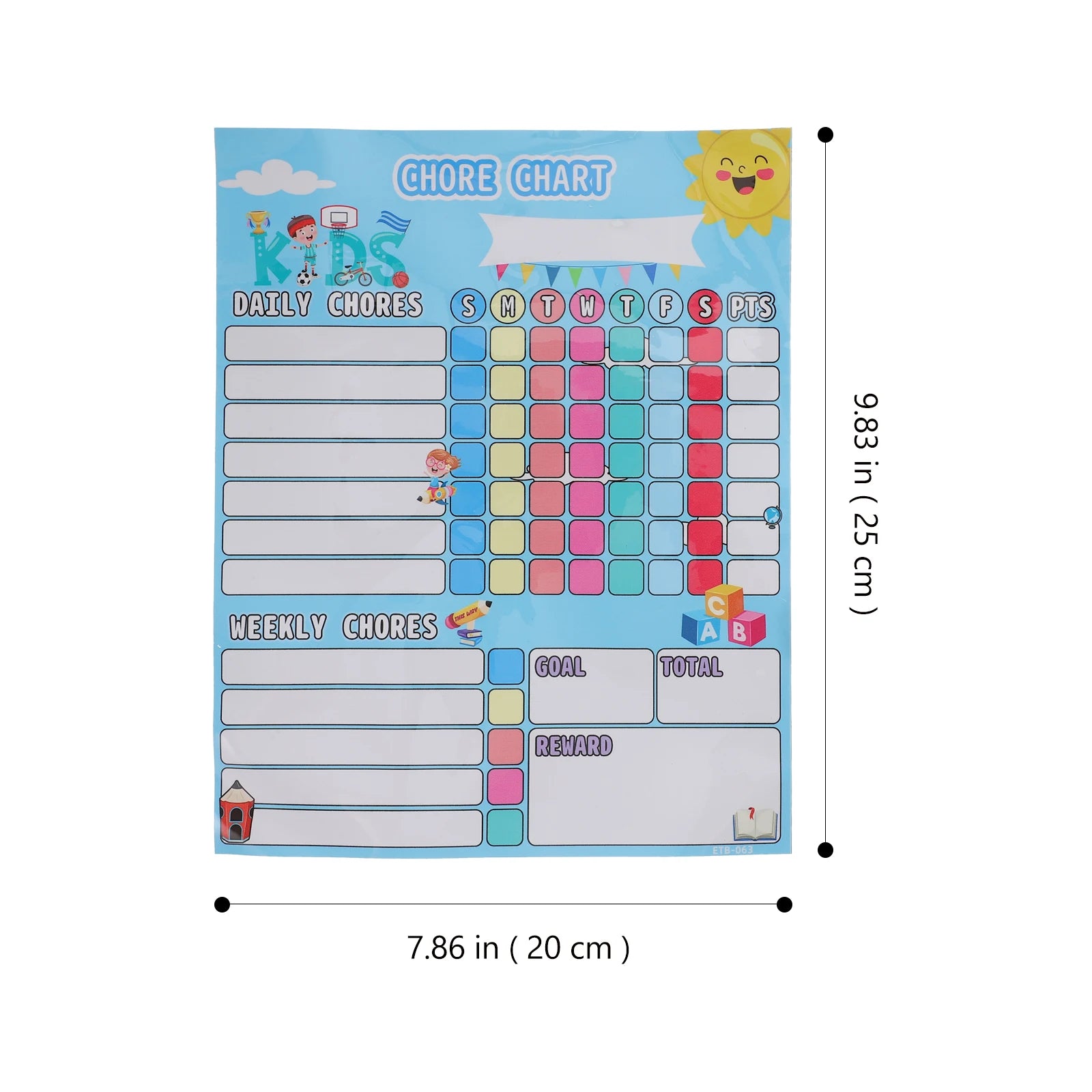 Magnetic Reward Chart Kids Chore Calendar Cartoon Pet Rubber Magnet Behavior Table Household Teaching Equipment Fridge Sticker