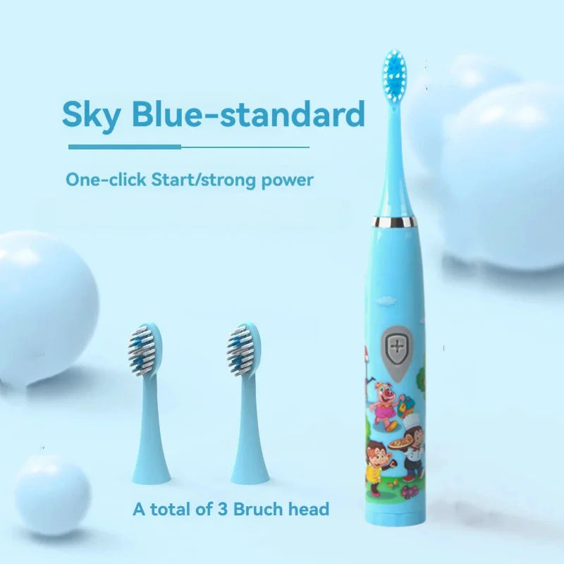 Children's Electric Toothbrush, 3 to 6 to 12 Years Old, Fully Automatic Toothbrush, Rechargeable, Soft-bristled, for Childre