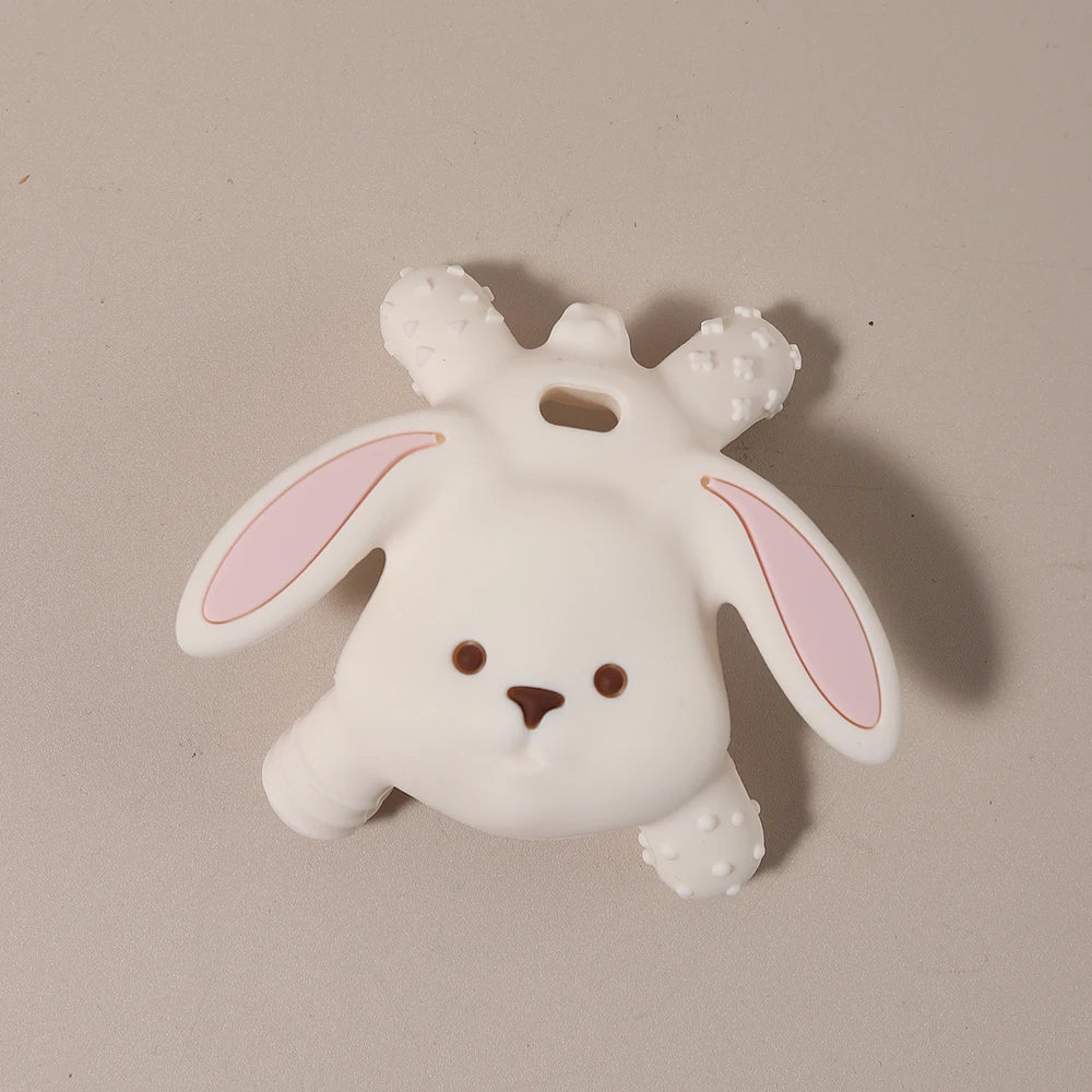 Baby silicone easter bunny teether Food Grade Safe Teether cute cartoon nursing teething Toy Teething gift  oral care