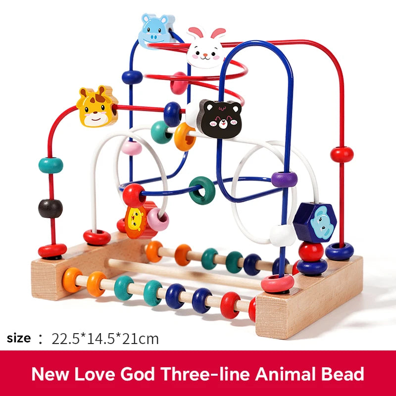 Baby Toddler Early Education Intelligence Building Blocks Beads Attention Span Toys for Boys And Girls Ages 1 to 3