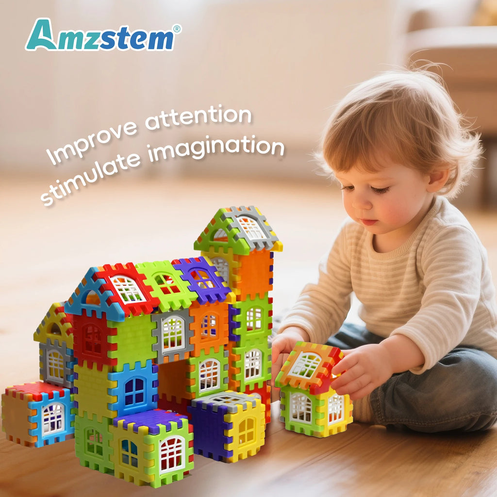 25-140PCS House Building Blocks Construction Set