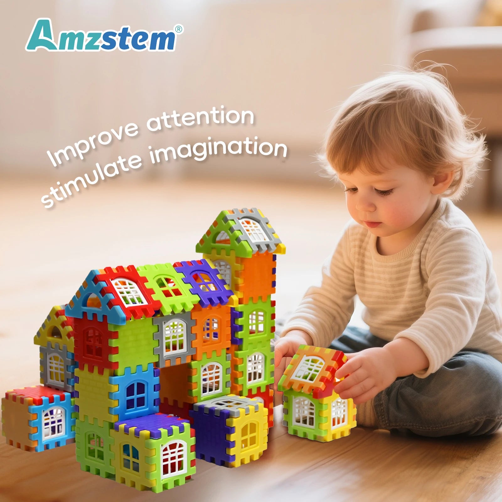 25-140PCS House Building Blocks Construction Set