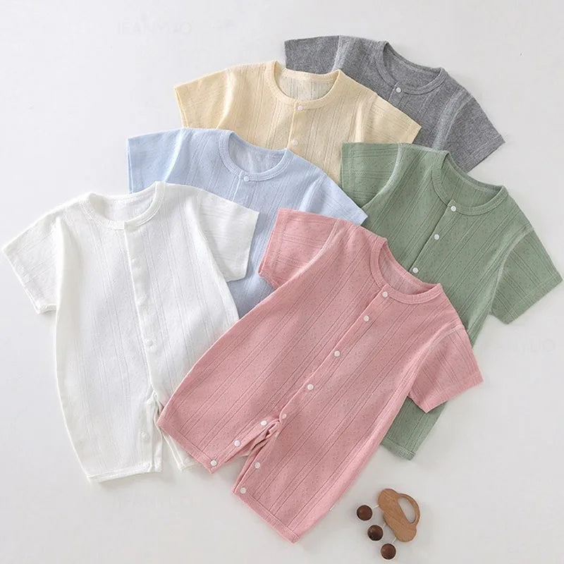 Baby Short Sleeved Breathable Jumpsuit