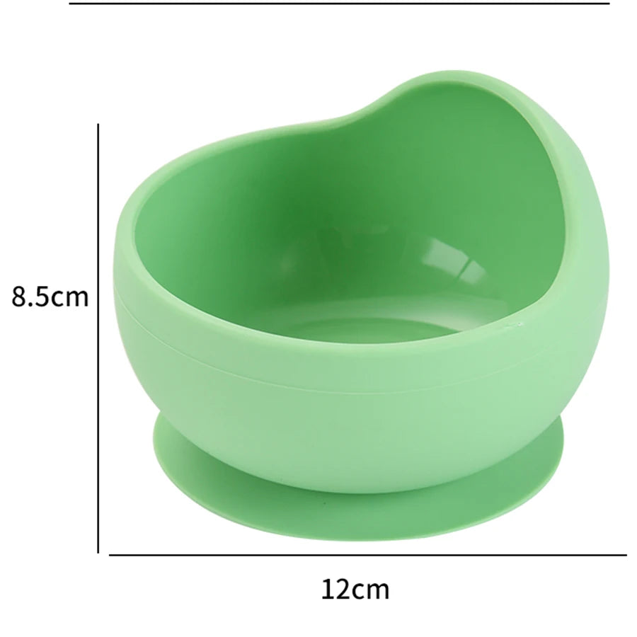 1pc Baby Food Grade Silicone Bowls with Suction Stay Put Silicone Food Bowl Toddler Bowls  Face Mask Mixing Bowl