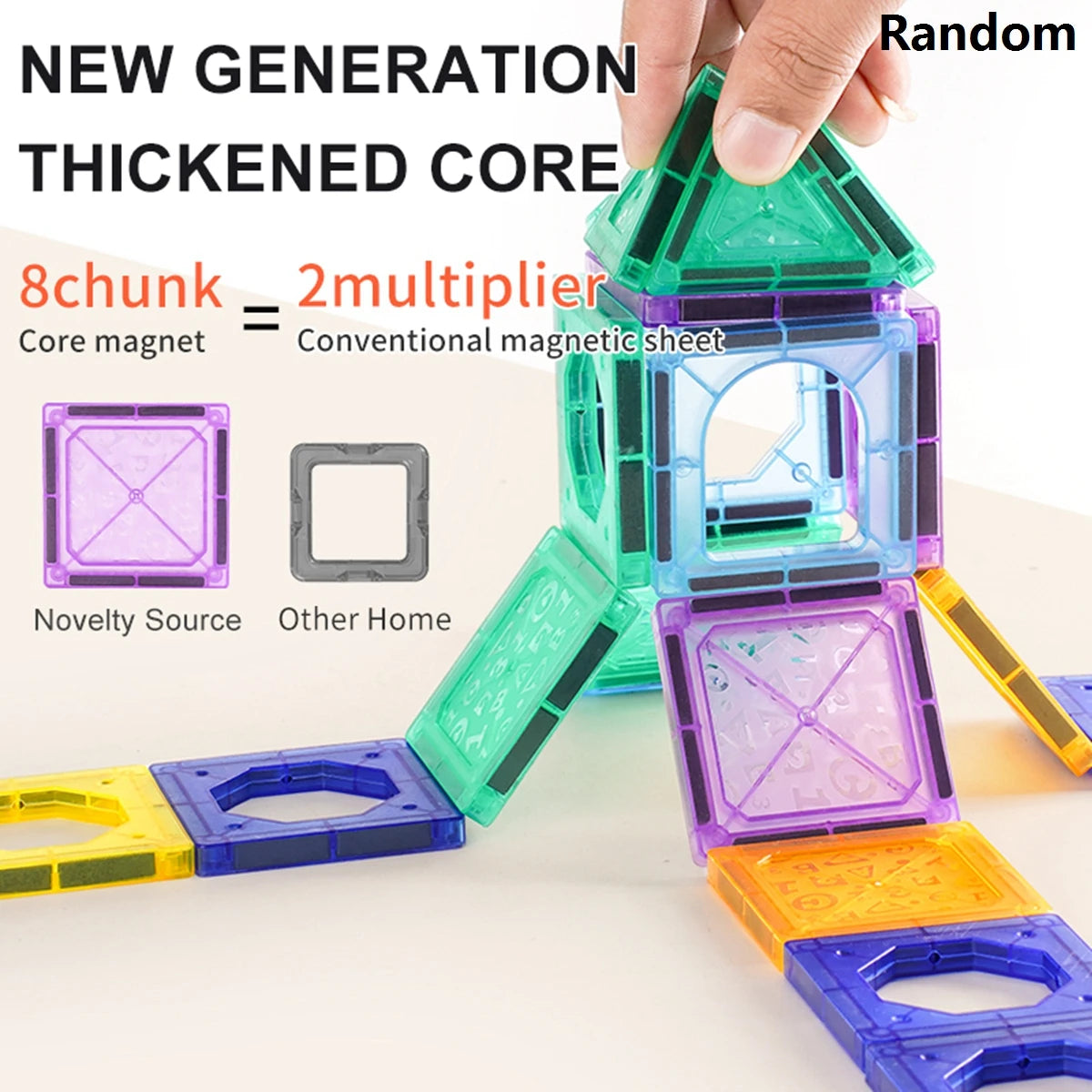 Magnetic Building Tiles for Kids Ages 3-5 4-8