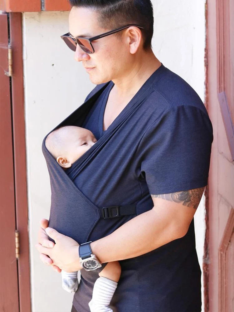 Baby Safety Kangaroo Pocket Carrier T-Shirt for Mothers & Fathers