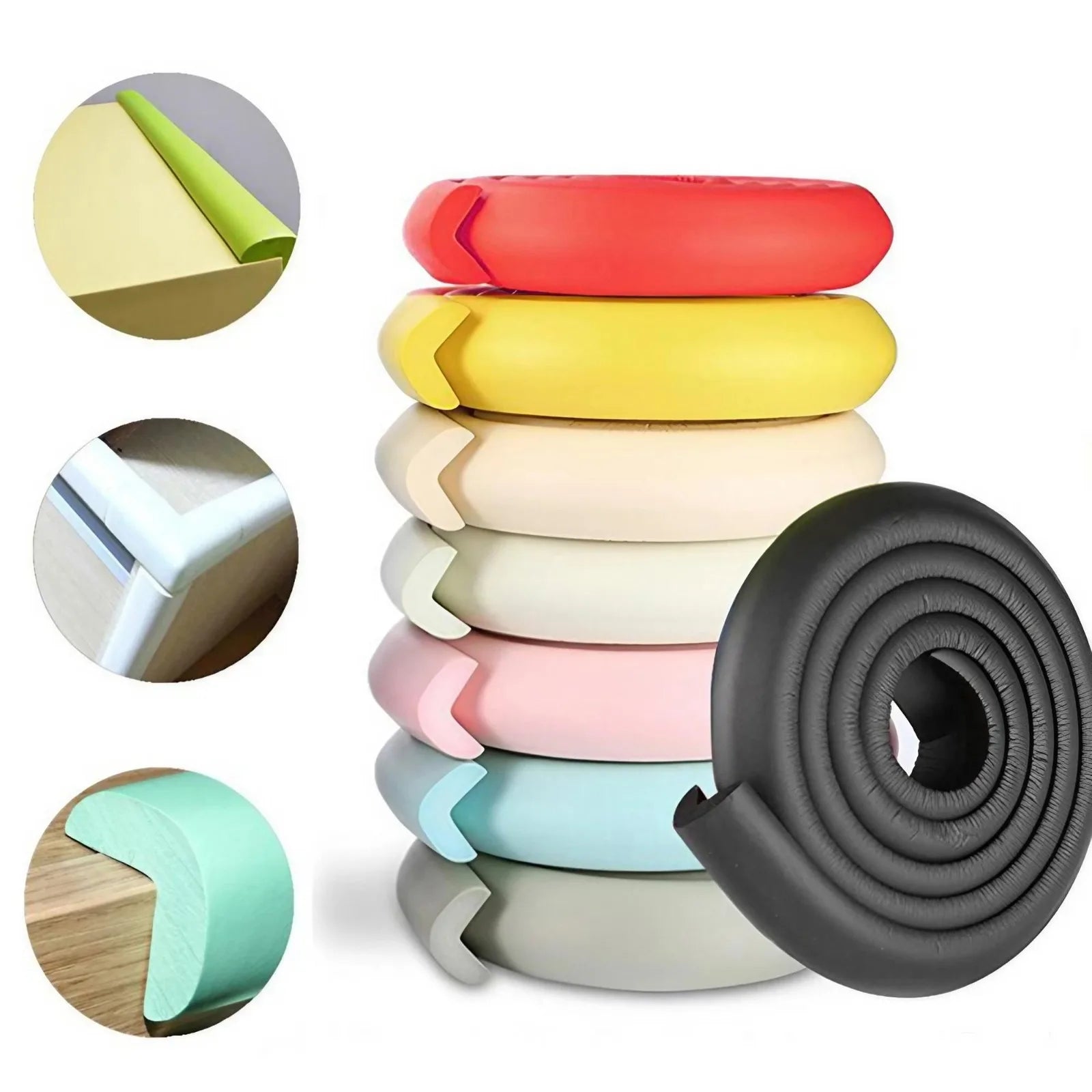 207cm Child Safety Bumper Strip, L-Shaped Thickened Protection Foam
