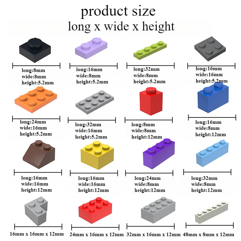 300/1000 DIY Small style building blocks bulk sets Urban Classic