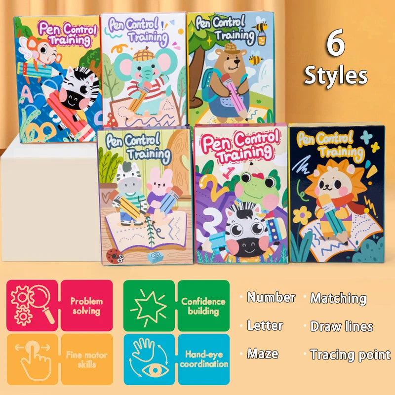 Toddlers Pen Control Wipe Off Activity Workbook
