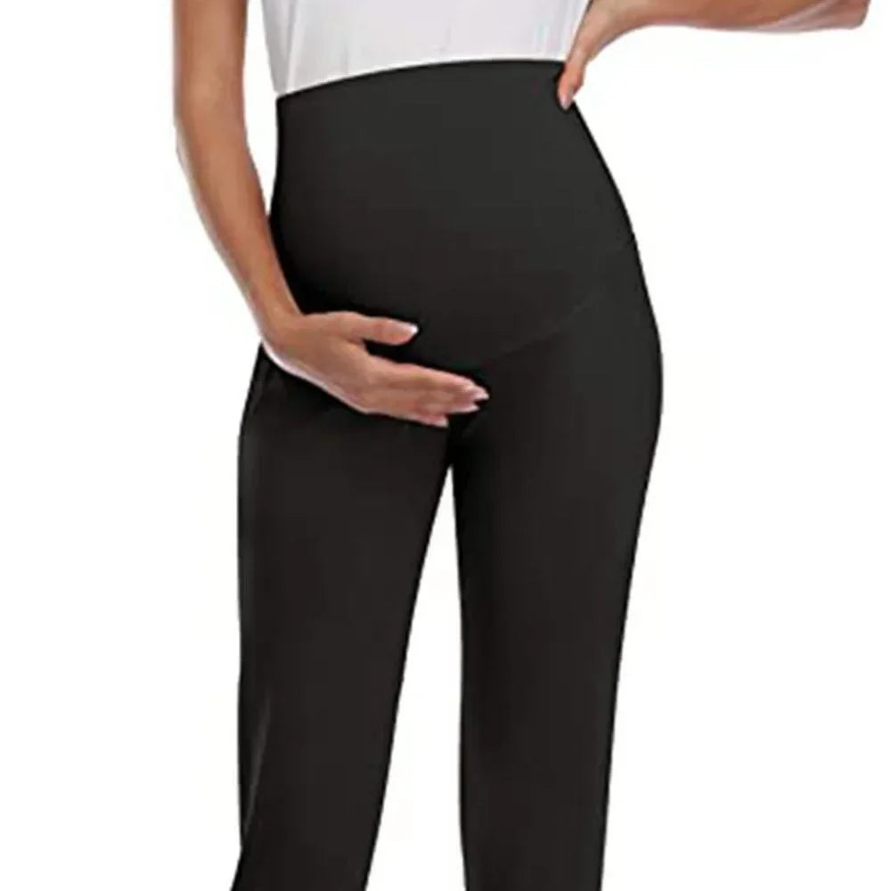Women's Casual Pants Premama Solid High Waist Strechy Lounge Joggers With Pockets