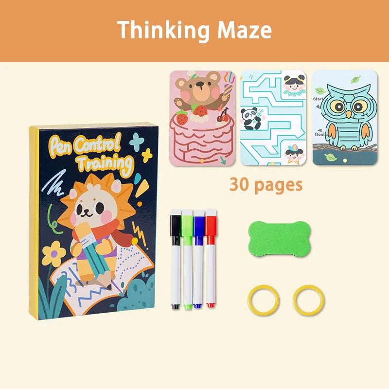 Toddlers Pen Control Wipe Off Activity Workbook