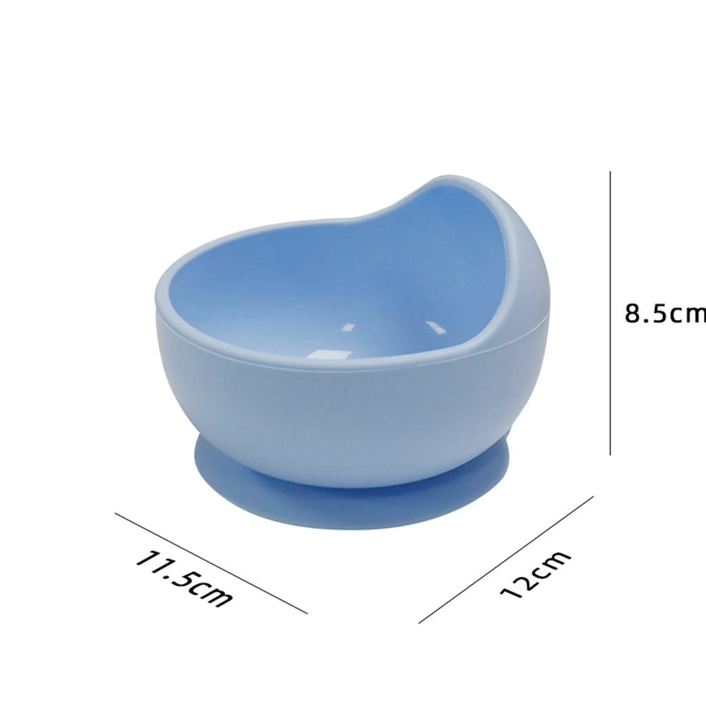 1pc Baby Food Grade Silicone Bowls with Suction Stay Put Silicone Food Bowl Toddler Bowls  Face Mask Mixing Bowl