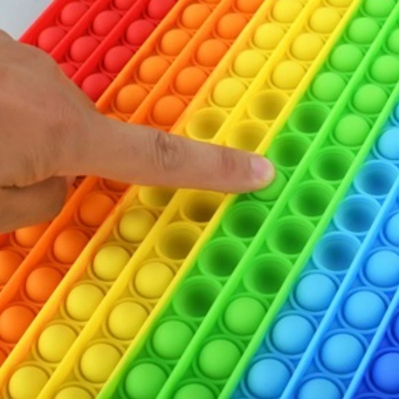Large Rainbow Fidget Bubble Push Anti Stress Toy