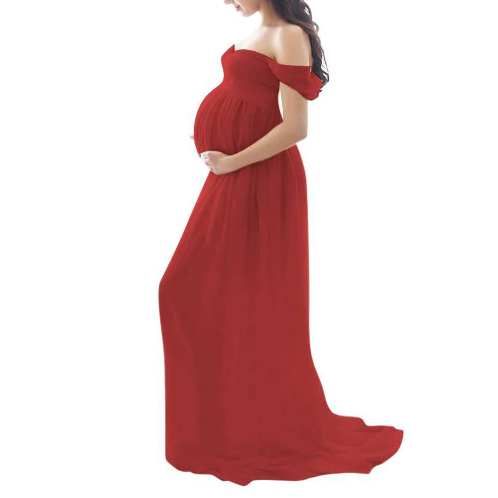 Maternity Dress For Photo Shoot Open Stomach Sexy Robe