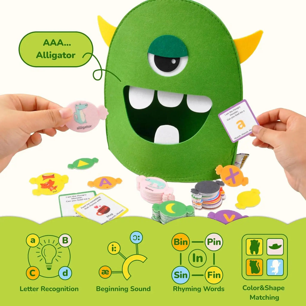 Alphabet Learning Monster Eating Educational Toy