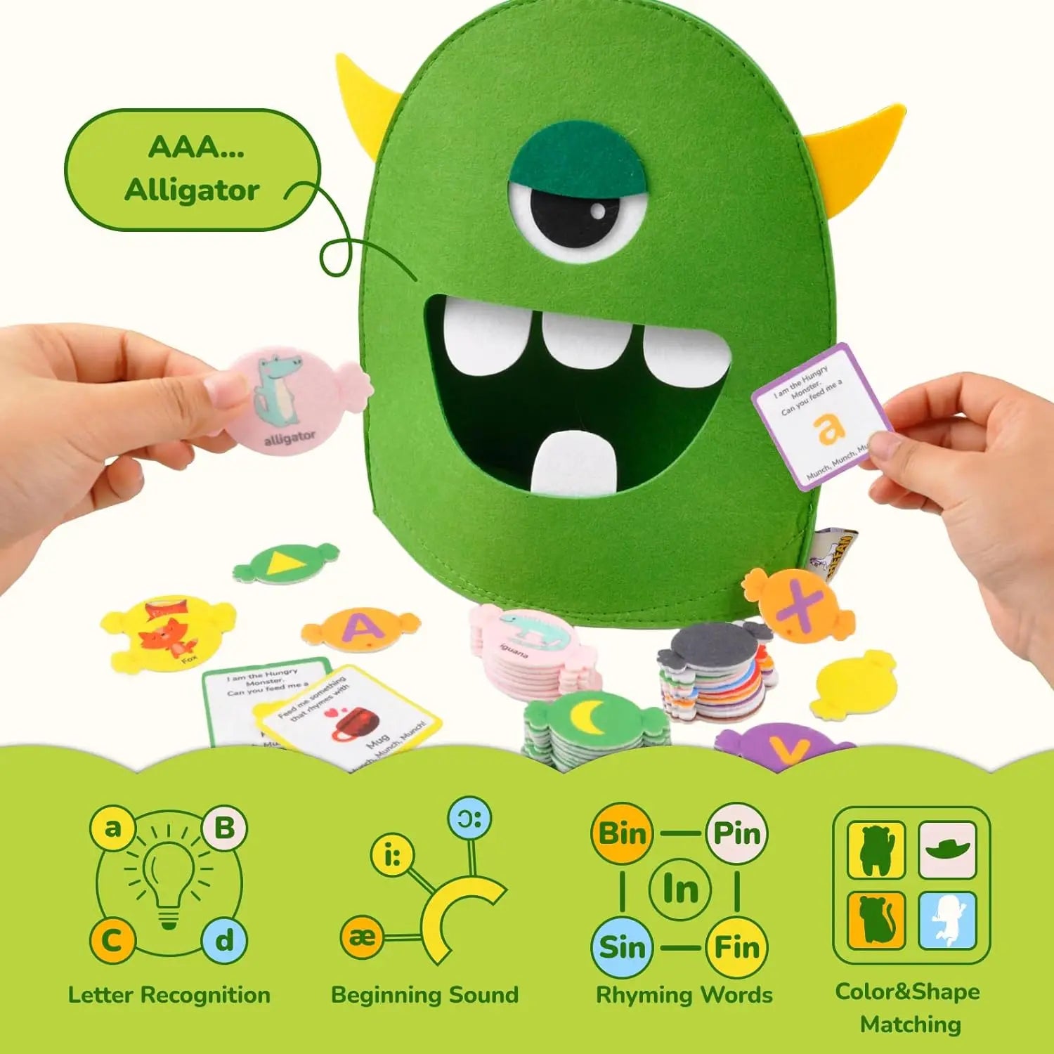 Alphabet Learning Monster Eating Educational Toy