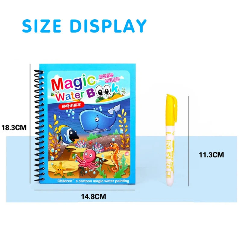 Magical Water Drawing Reusable Colouring Book