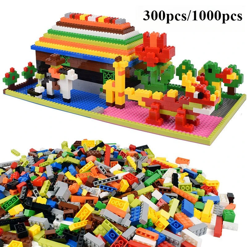 300/1000 DIY Small style building blocks bulk sets Urban Classic