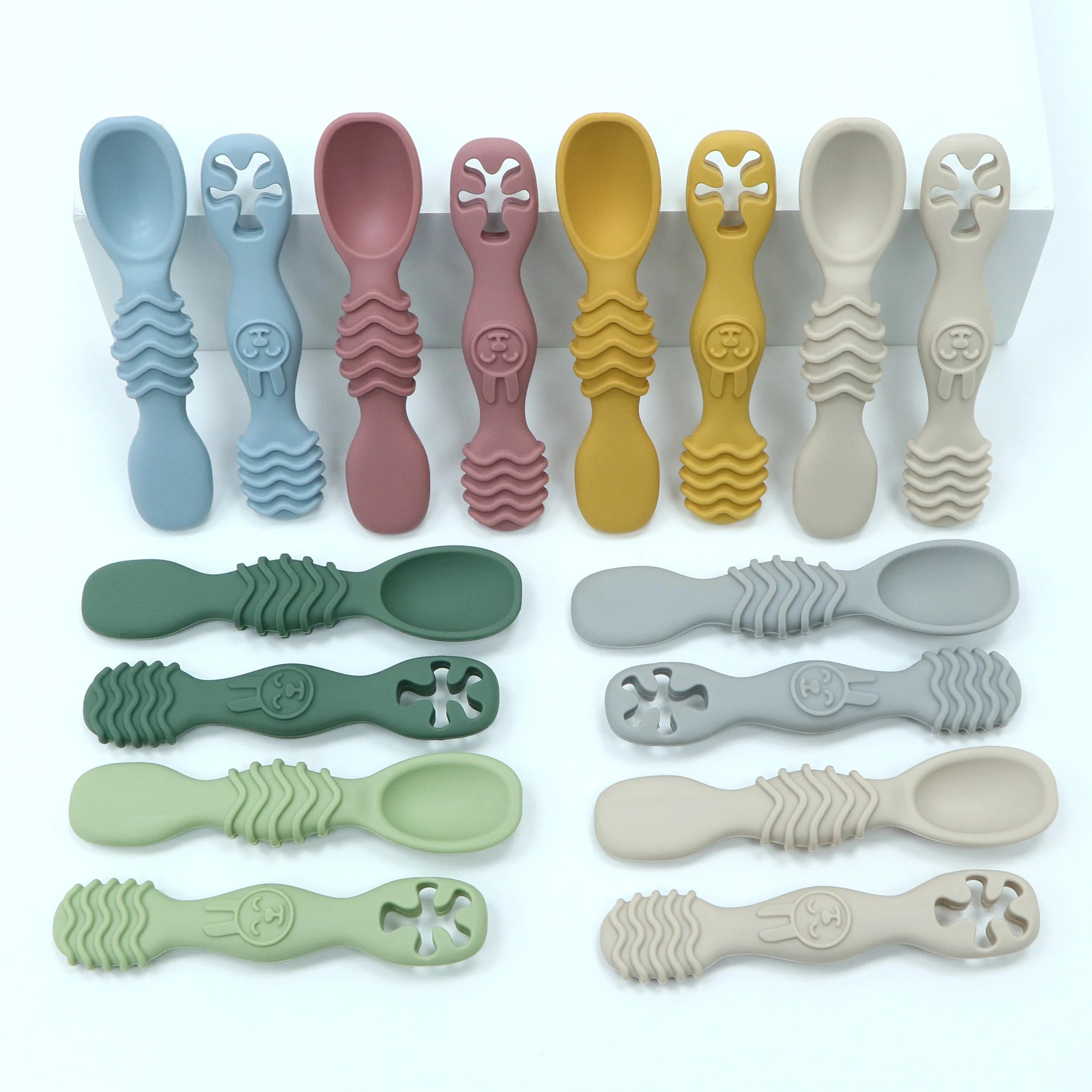 4 Pcs Baby Led Weaning Utensils, Multicolor Baby Spoons Self Feeding 6+ Months, Cucharas para Bebes for Solids and Purees
