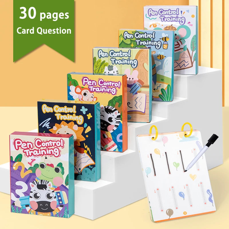 Toddlers Pen Control Wipe Off Activity Workbook