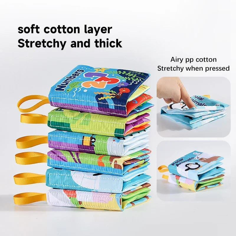 Children Early Educational Toys Rustle Sound Soft Cloth Books